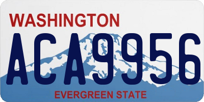WA license plate ACA9956