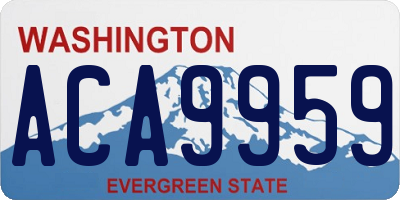 WA license plate ACA9959