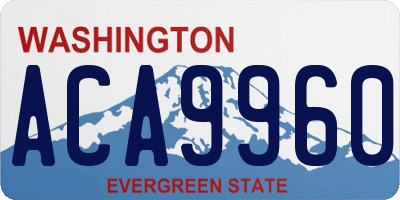 WA license plate ACA9960