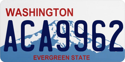 WA license plate ACA9962
