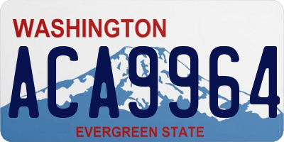 WA license plate ACA9964