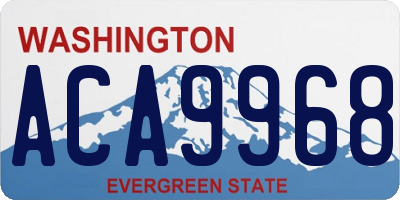 WA license plate ACA9968
