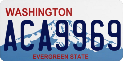 WA license plate ACA9969