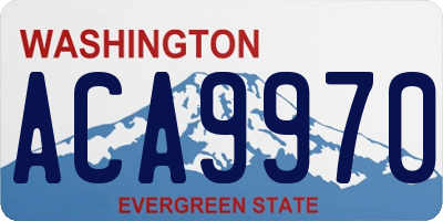 WA license plate ACA9970