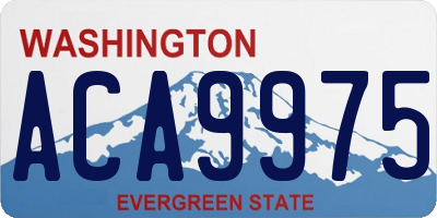 WA license plate ACA9975