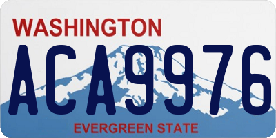 WA license plate ACA9976