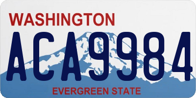 WA license plate ACA9984