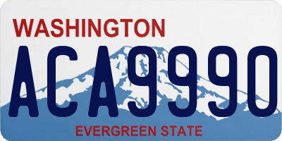 WA license plate ACA9990