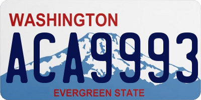 WA license plate ACA9993