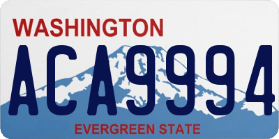 WA license plate ACA9994