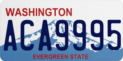 WA license plate ACA9995