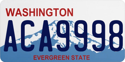WA license plate ACA9998
