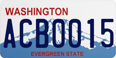 WA license plate ACB0015