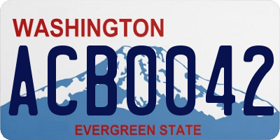 WA license plate ACB0042