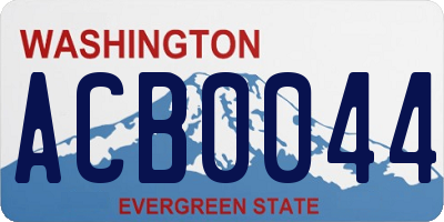 WA license plate ACB0044