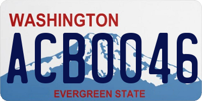 WA license plate ACB0046