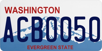 WA license plate ACB0050