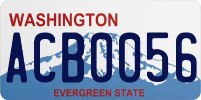 WA license plate ACB0056