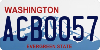 WA license plate ACB0057