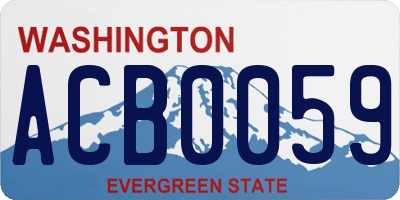 WA license plate ACB0059