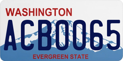 WA license plate ACB0065