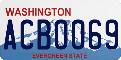 WA license plate ACB0069