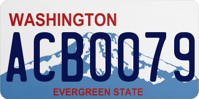 WA license plate ACB0079
