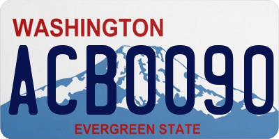 WA license plate ACB0090