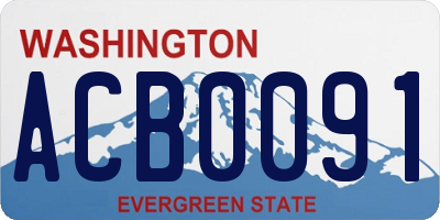 WA license plate ACB0091