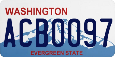 WA license plate ACB0097