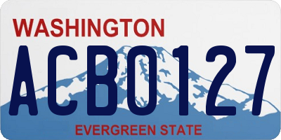WA license plate ACB0127