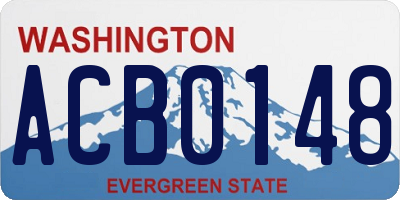 WA license plate ACB0148