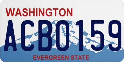 WA license plate ACB0159