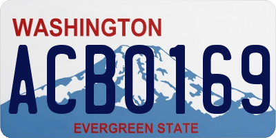 WA license plate ACB0169
