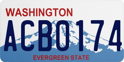 WA license plate ACB0174