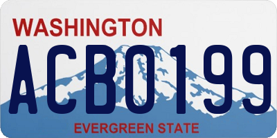 WA license plate ACB0199
