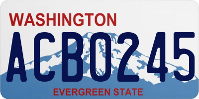 WA license plate ACB0245