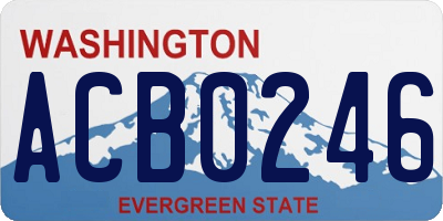 WA license plate ACB0246