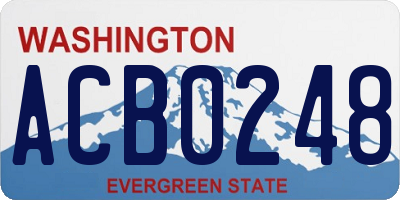 WA license plate ACB0248