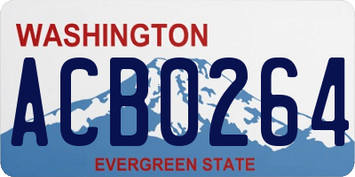 WA license plate ACB0264