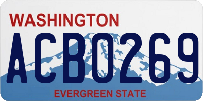 WA license plate ACB0269