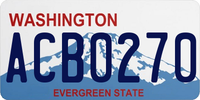 WA license plate ACB0270