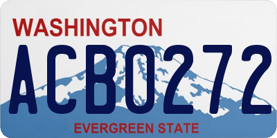 WA license plate ACB0272