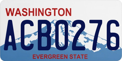 WA license plate ACB0276
