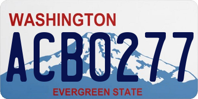 WA license plate ACB0277
