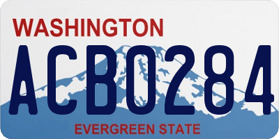WA license plate ACB0284