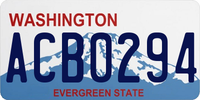 WA license plate ACB0294