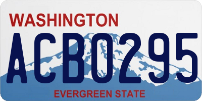 WA license plate ACB0295