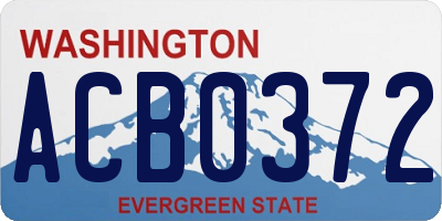 WA license plate ACB0372
