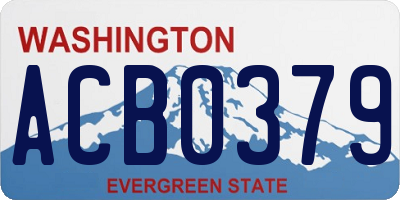WA license plate ACB0379